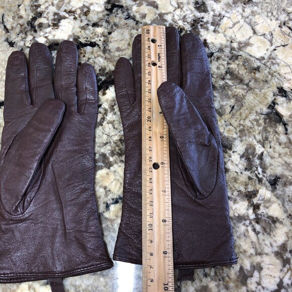 Size XL Jessica Women’s Leather Gloves Brown Acrylic Lining READ BELOW CN - Picture 7 of 12